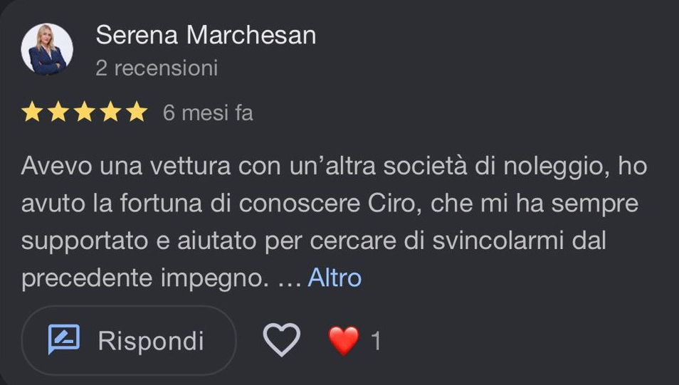 Recensione Google verificata