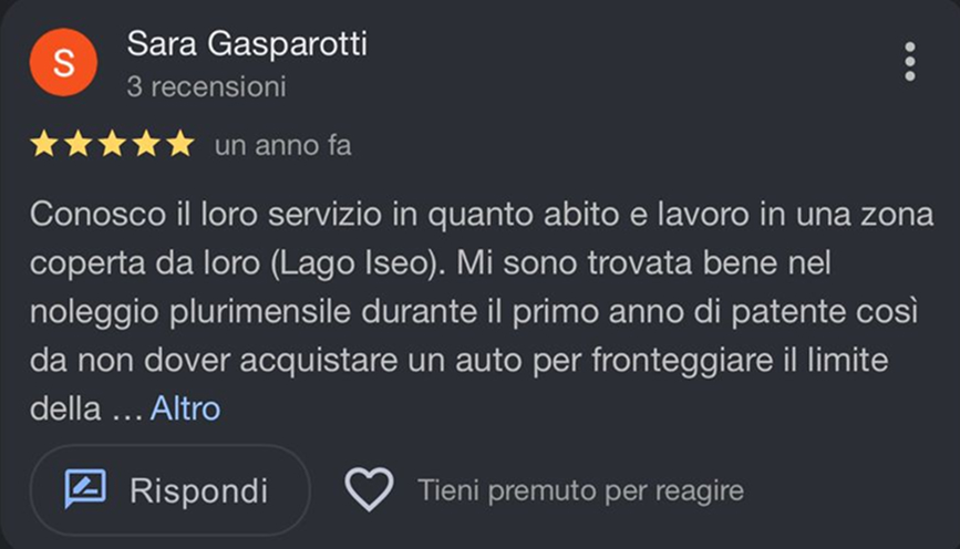 Recensione Google verificata